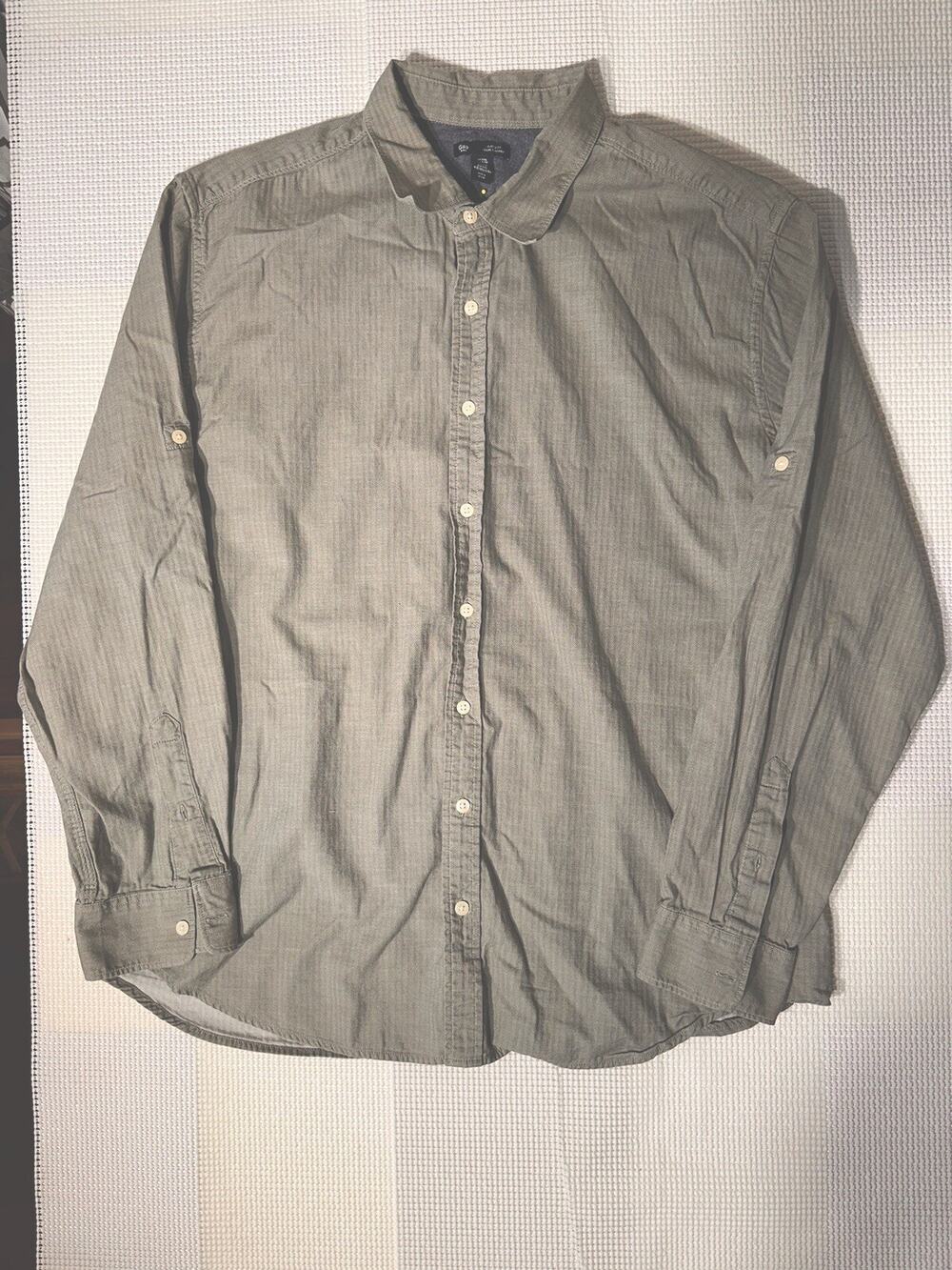 Gap Shirt Mens Extra Extra PLarge Long Sleeve Classic Fit Olive Color Button Up